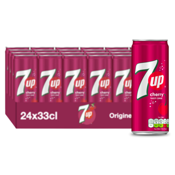 7Up Cherry 33cl – Pack de 24