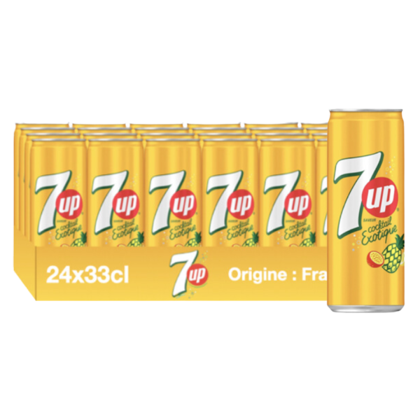 7Up Exotique 33cl – Pack de 24