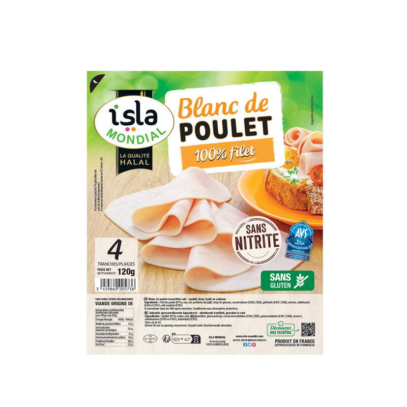 Blanc de Poulet 100% Filet Halal 120g – AVS Isla Mondial
