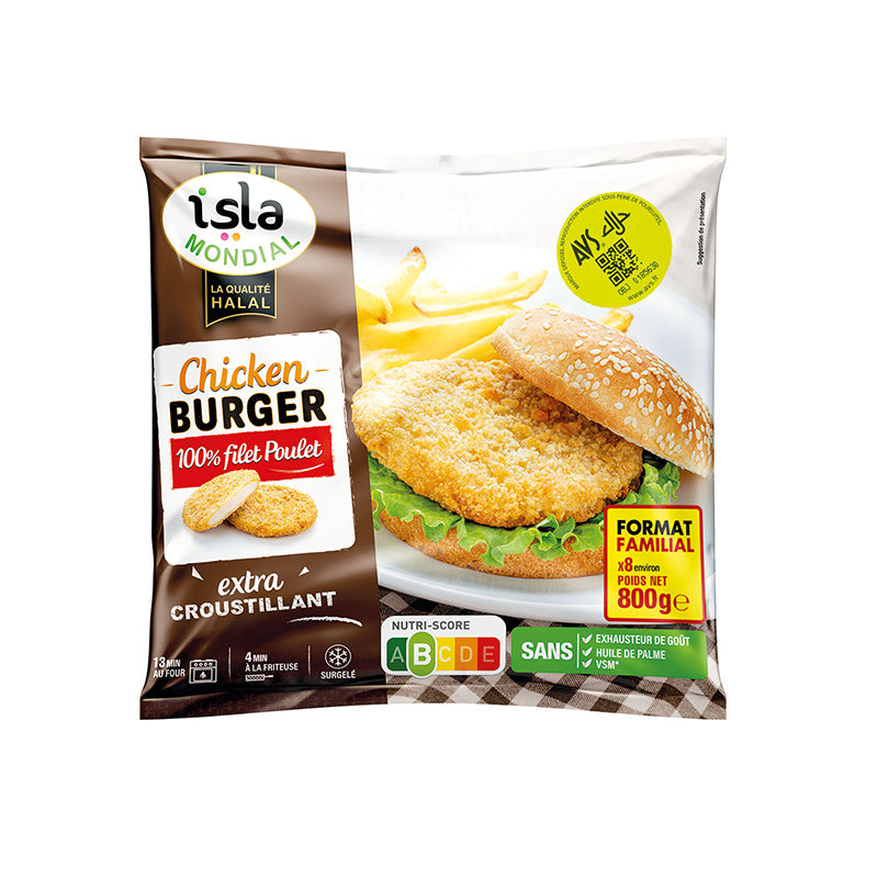 Chicken Burger Halal 800g – AVS Isla Mondial