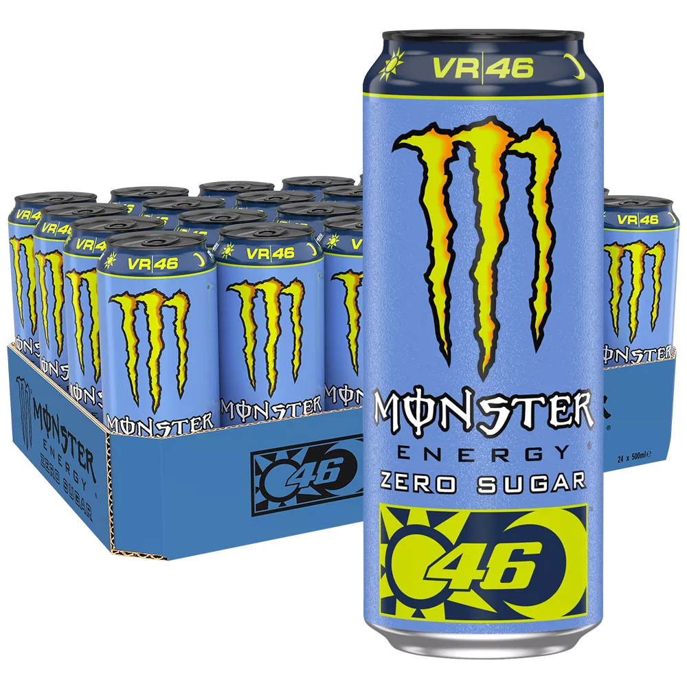Monster Energy VR46 Zero Sugar – Pack de 24 × 50 cl