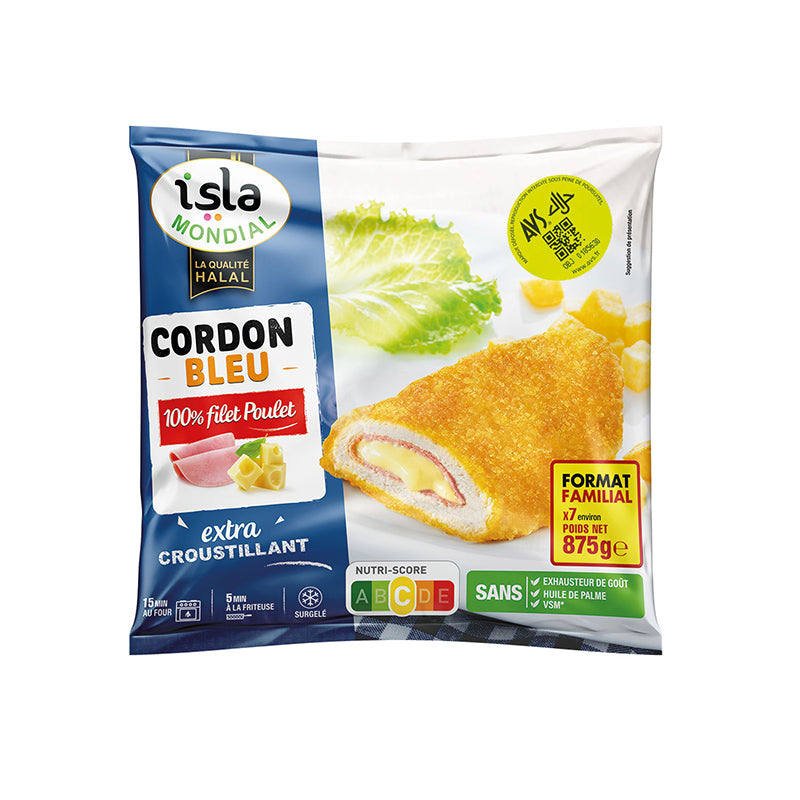 Cordon Bleu 100% Poulet 875g – Isla Mondial Halal AVS