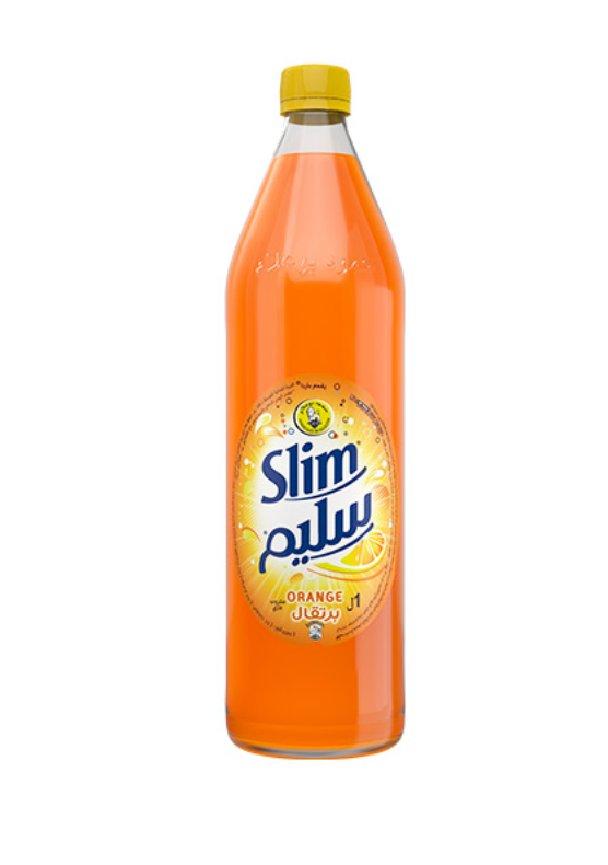 Slim Orange – Bouteille Verre 1 L