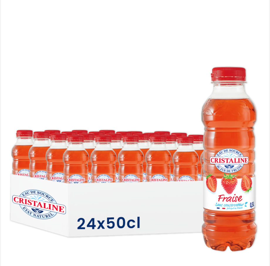 Cristaline Fraise – 50 cl × 24