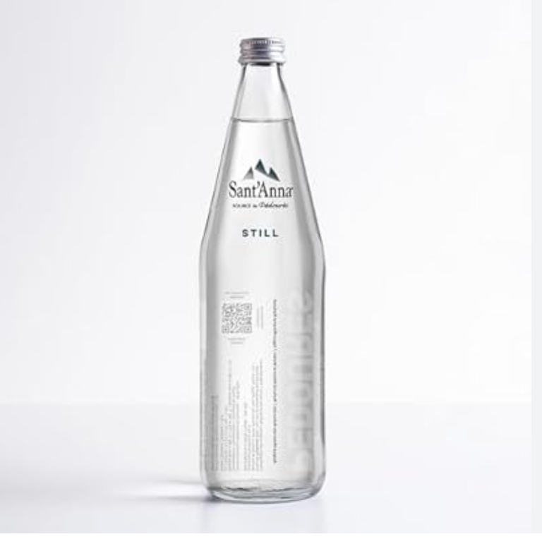 Sant’Anna Eau Plate – 75 cl × 12 (Bouteille verre)