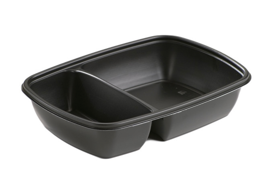 Barquettes micro-ondables 2 compartiments (x50 pièces)