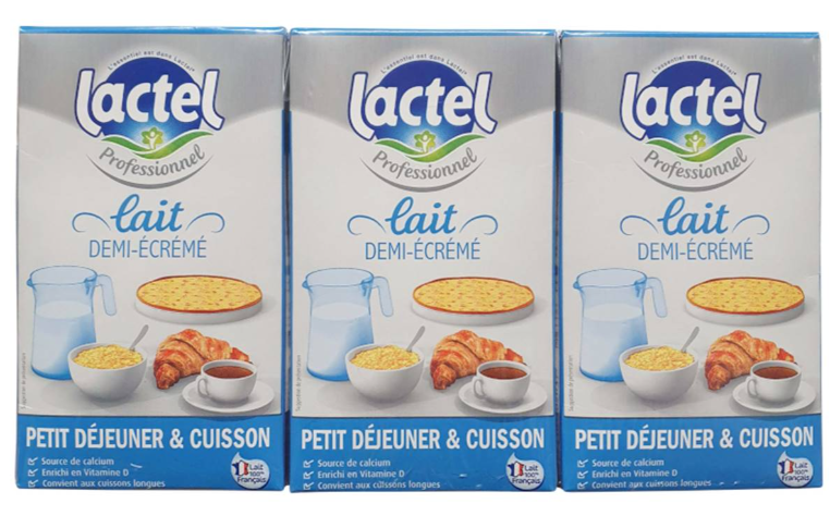 Lait Demi-Écrémé – Lactel – 1 L × 6