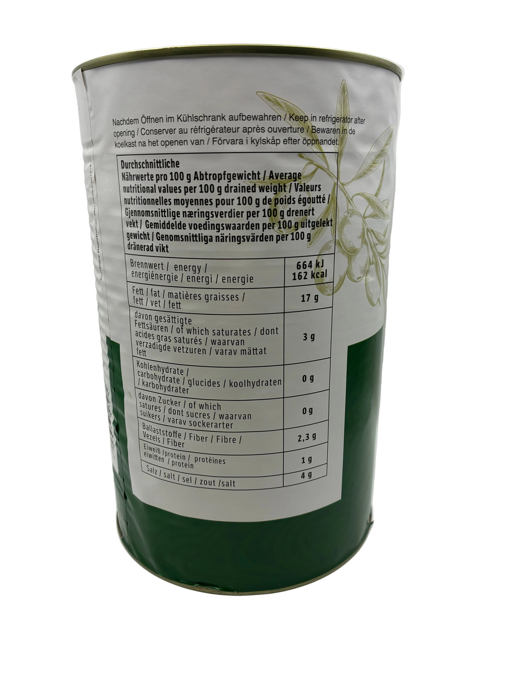 Olives Vertes dénoyauté 4,25 kg – Adiya