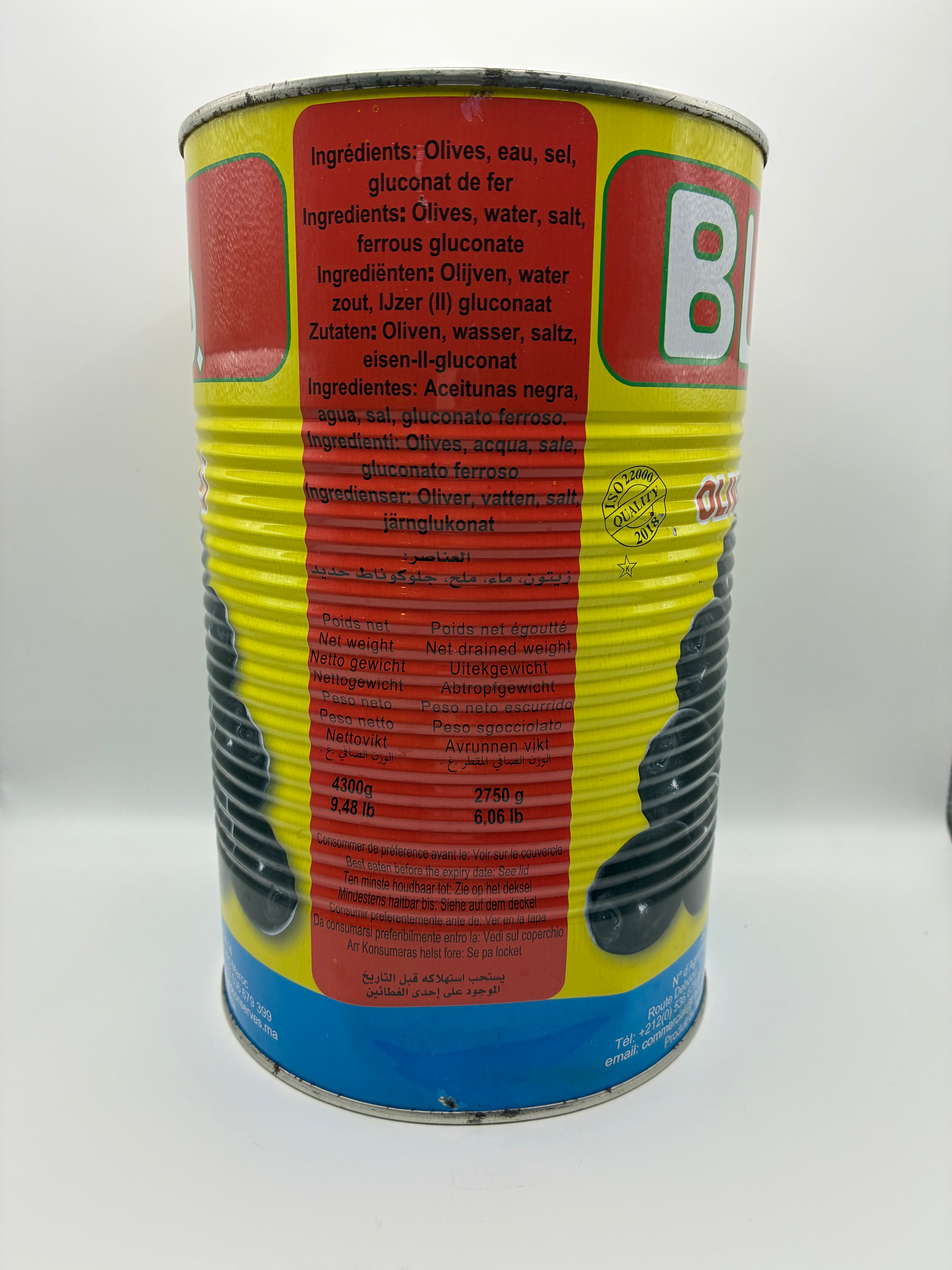 Olives Noires Dénoyautées 4,4 kg – Bled