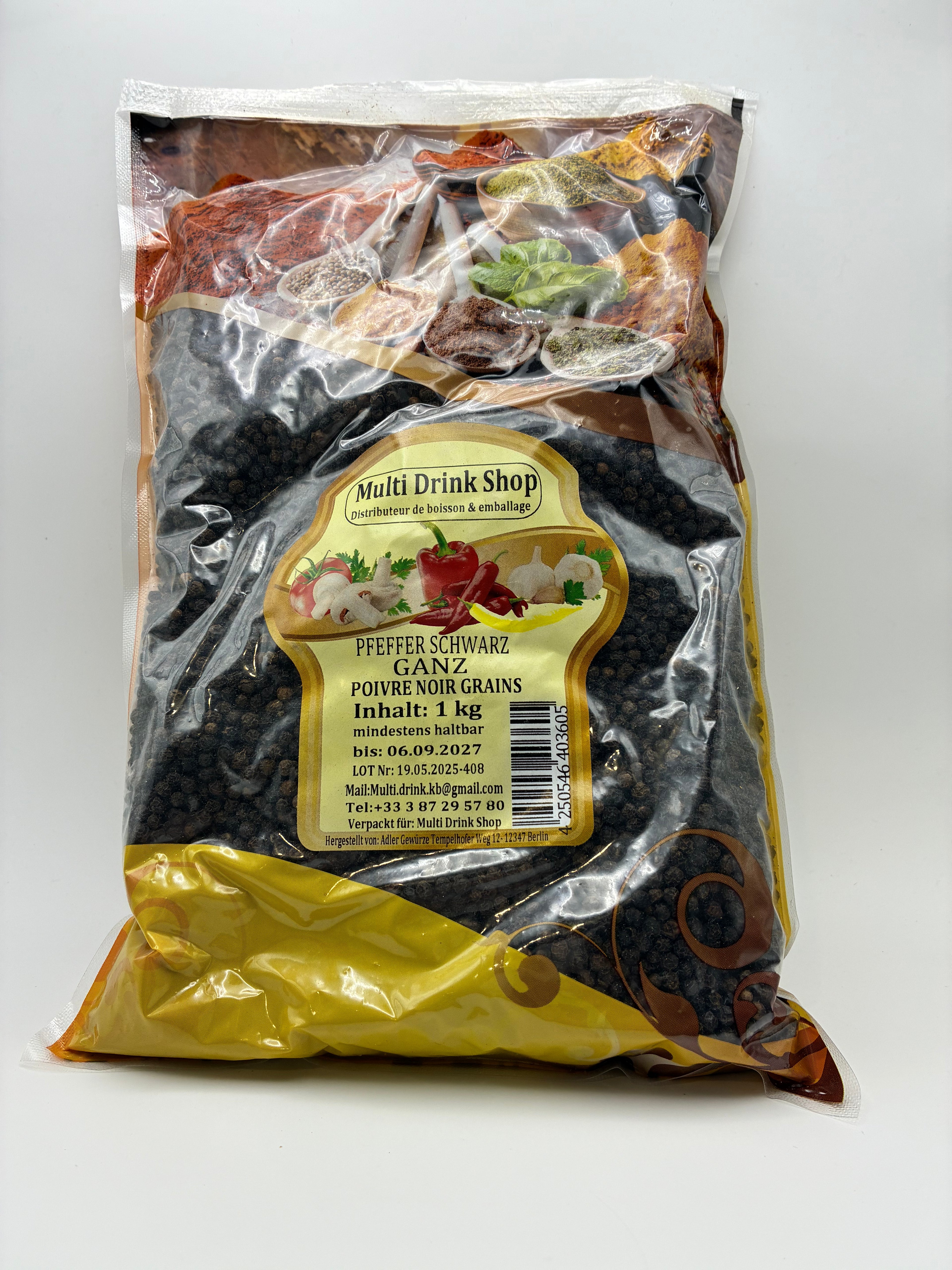 Poivre Noir en Grain 1kg – Multi Drink Shop