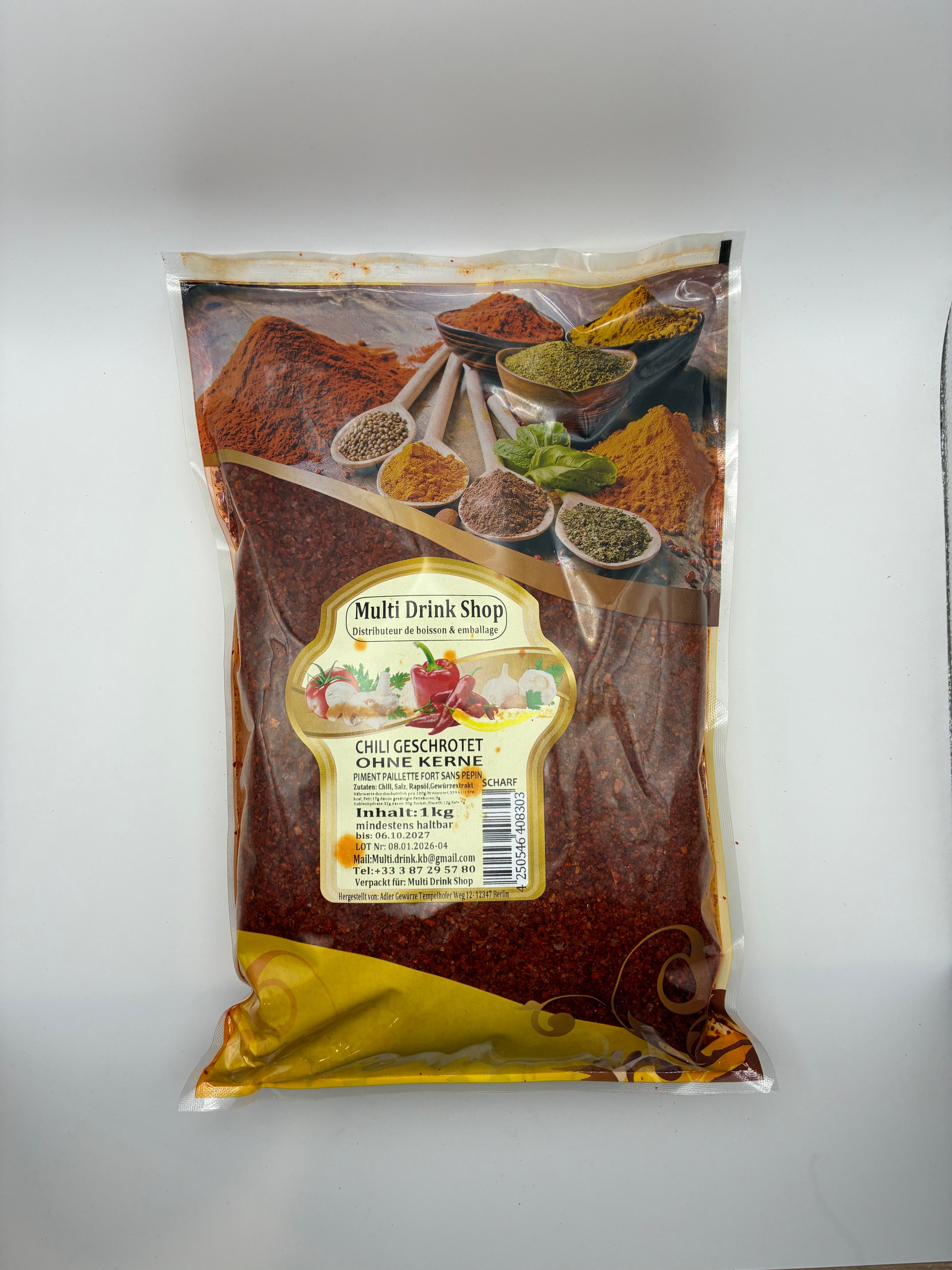 Piment en Paillettes Fort Sans Pépin 1kg – Multi Drink Shop