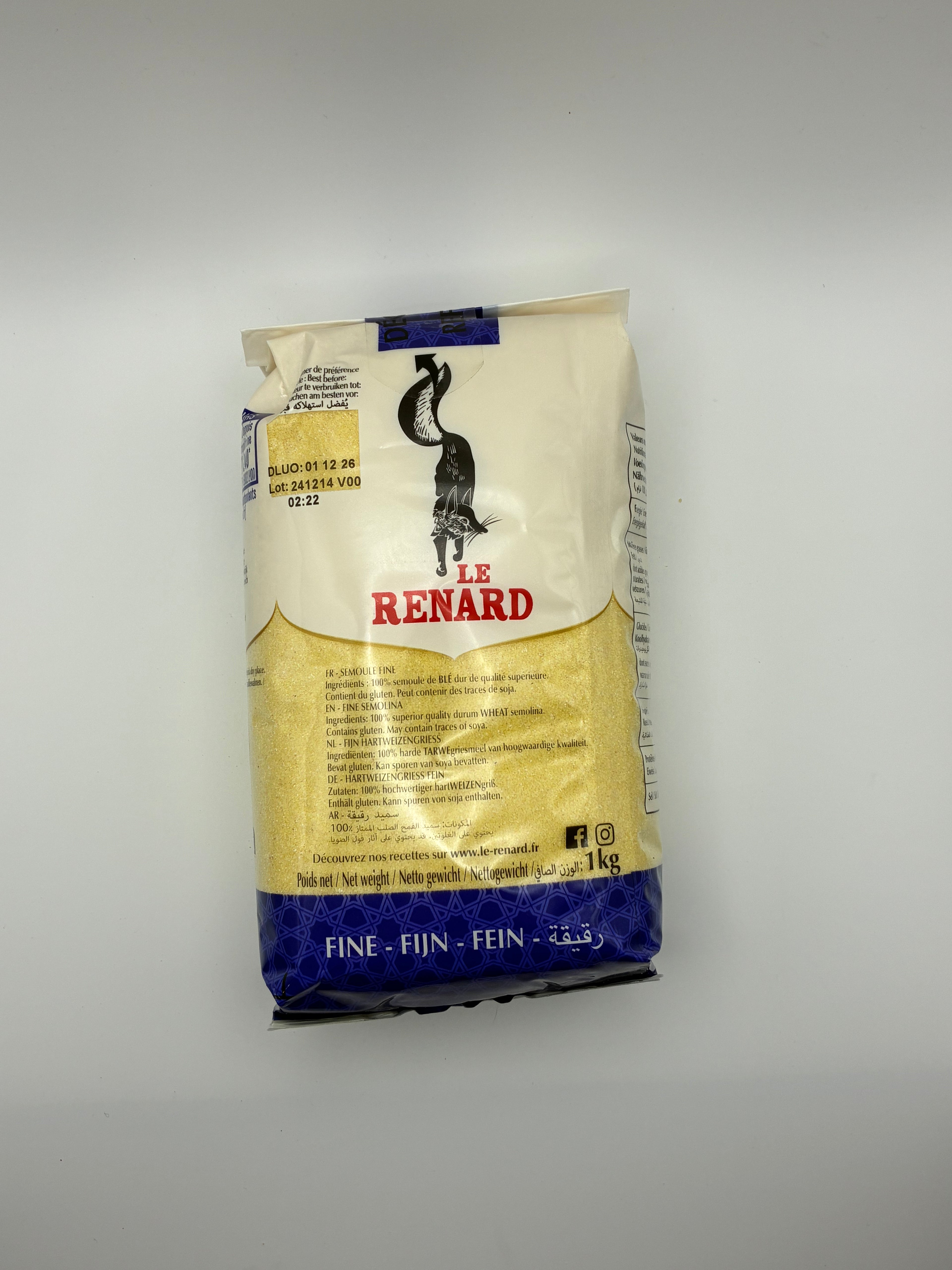 Semoule Fine 1kg – Le Renard