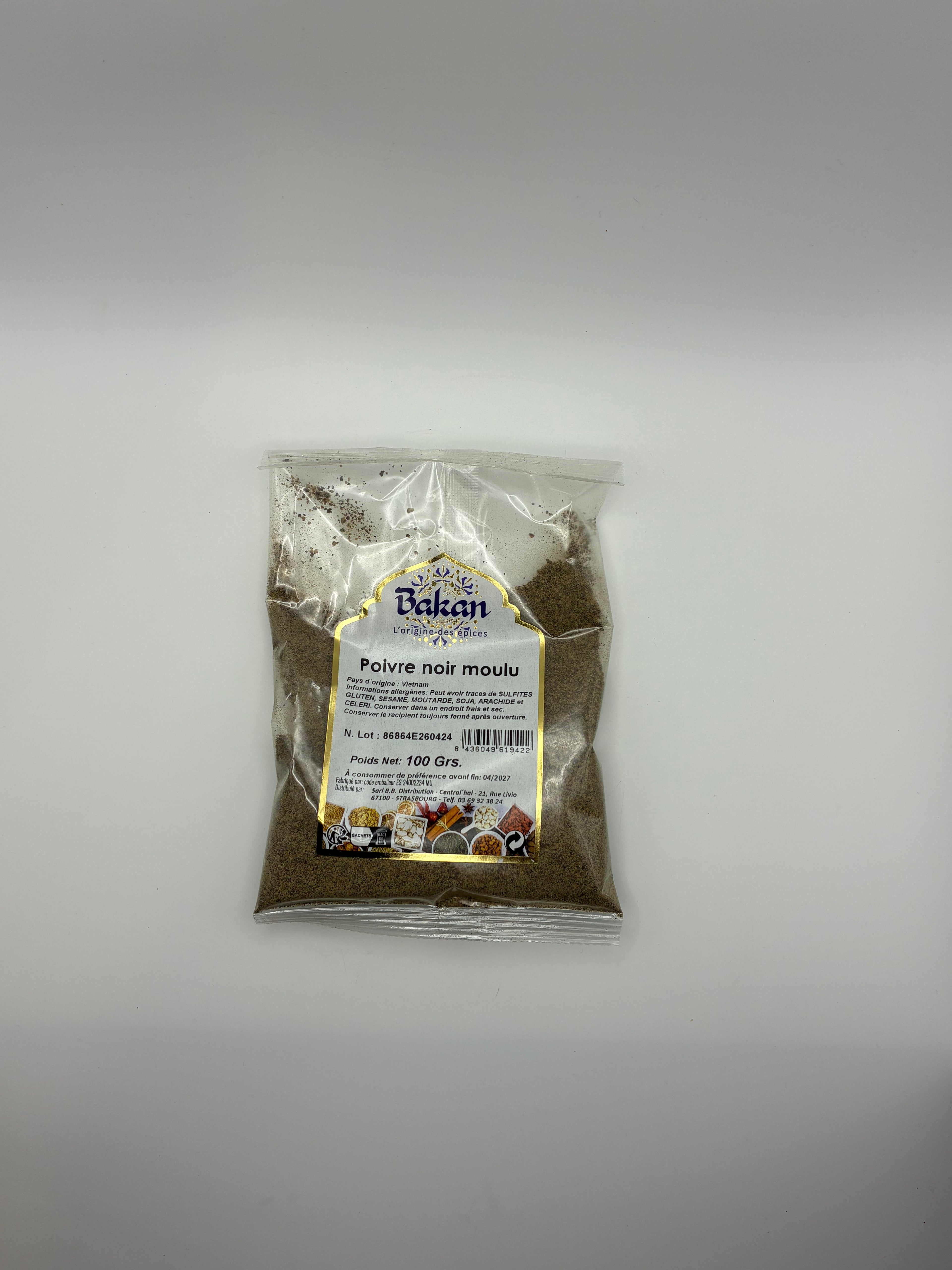 Poivre Noir Moulu 100g