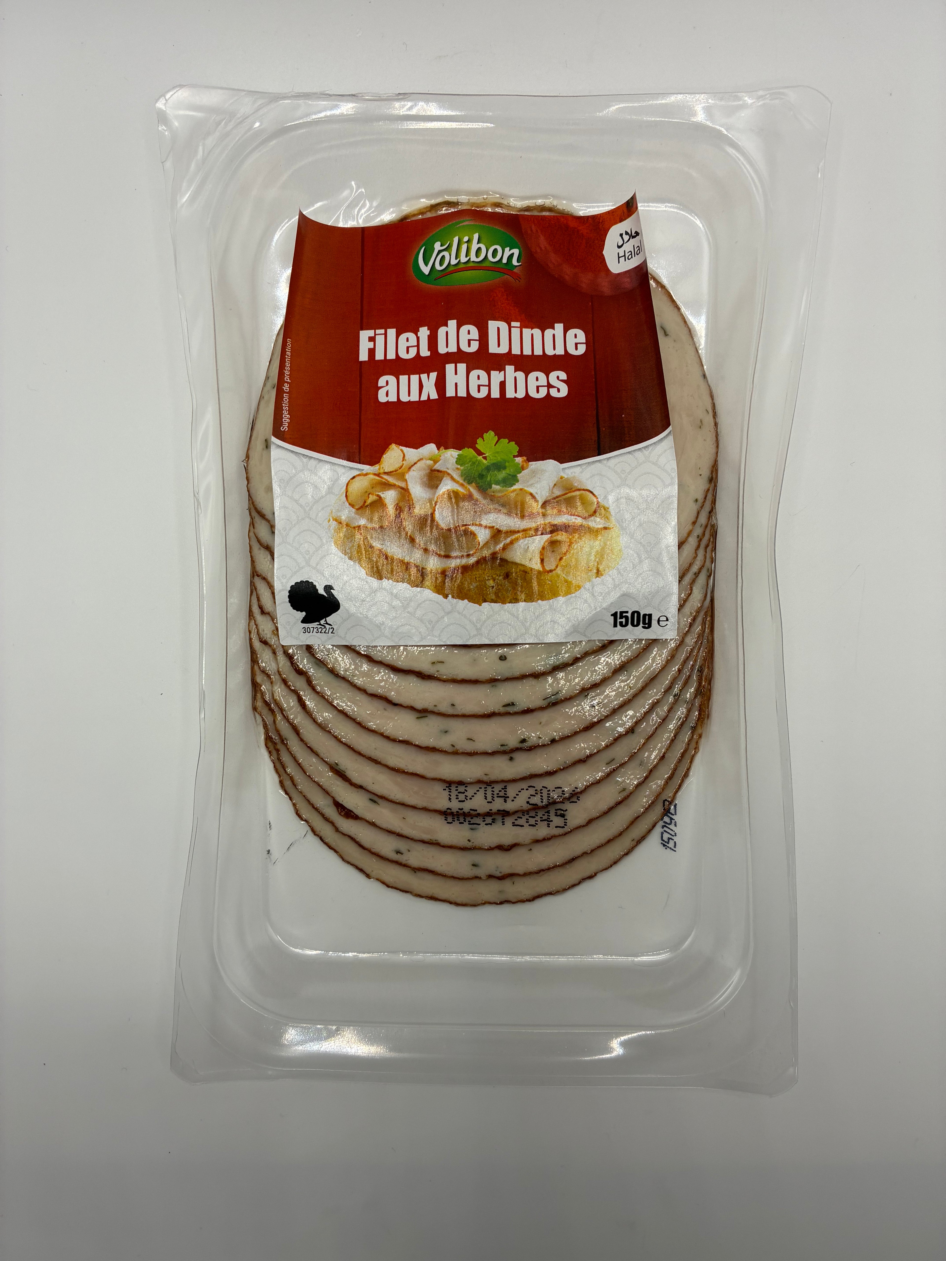 Filet de Dinde aux Herbes Halal 150g – Volibon