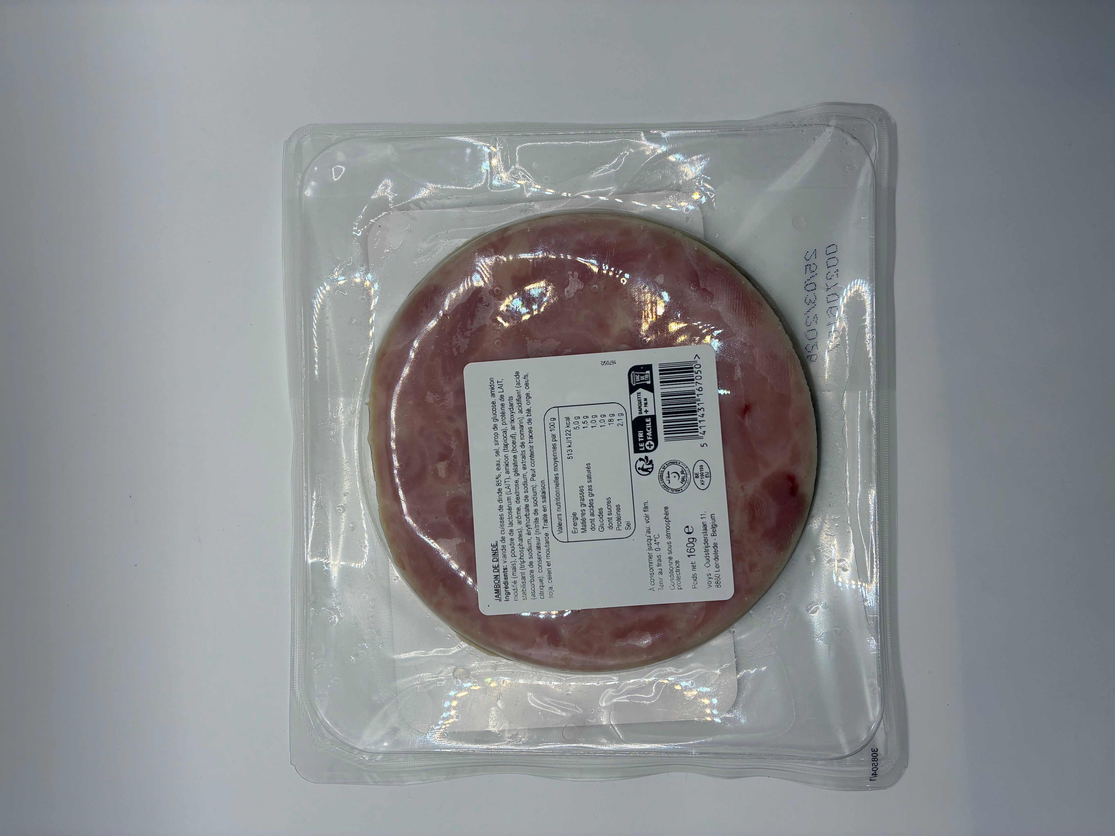 Jambon de Dinde Halal 4 Tranches 160g – Volibon