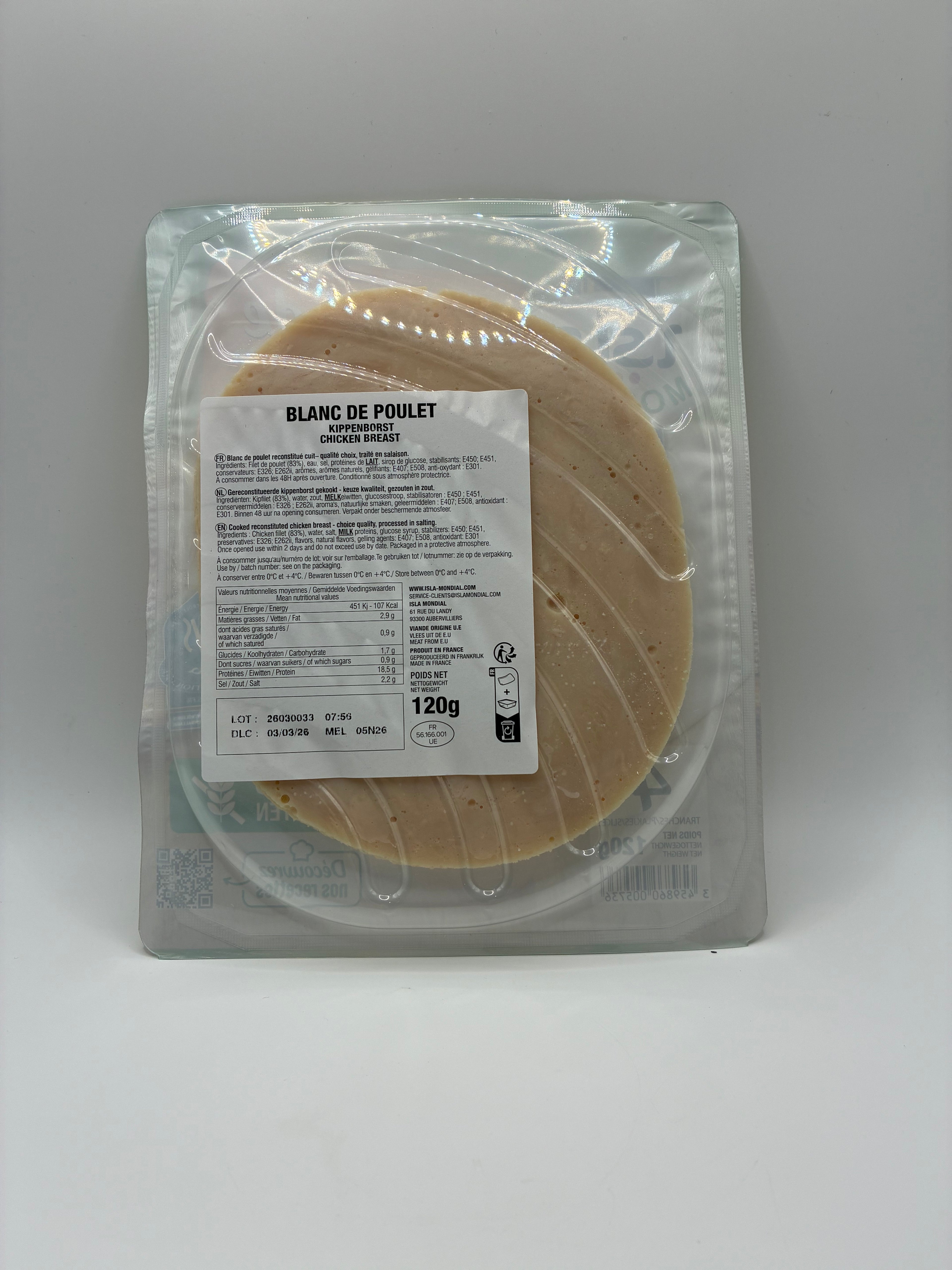 Blanc de Poulet 120g – Isla Mondial