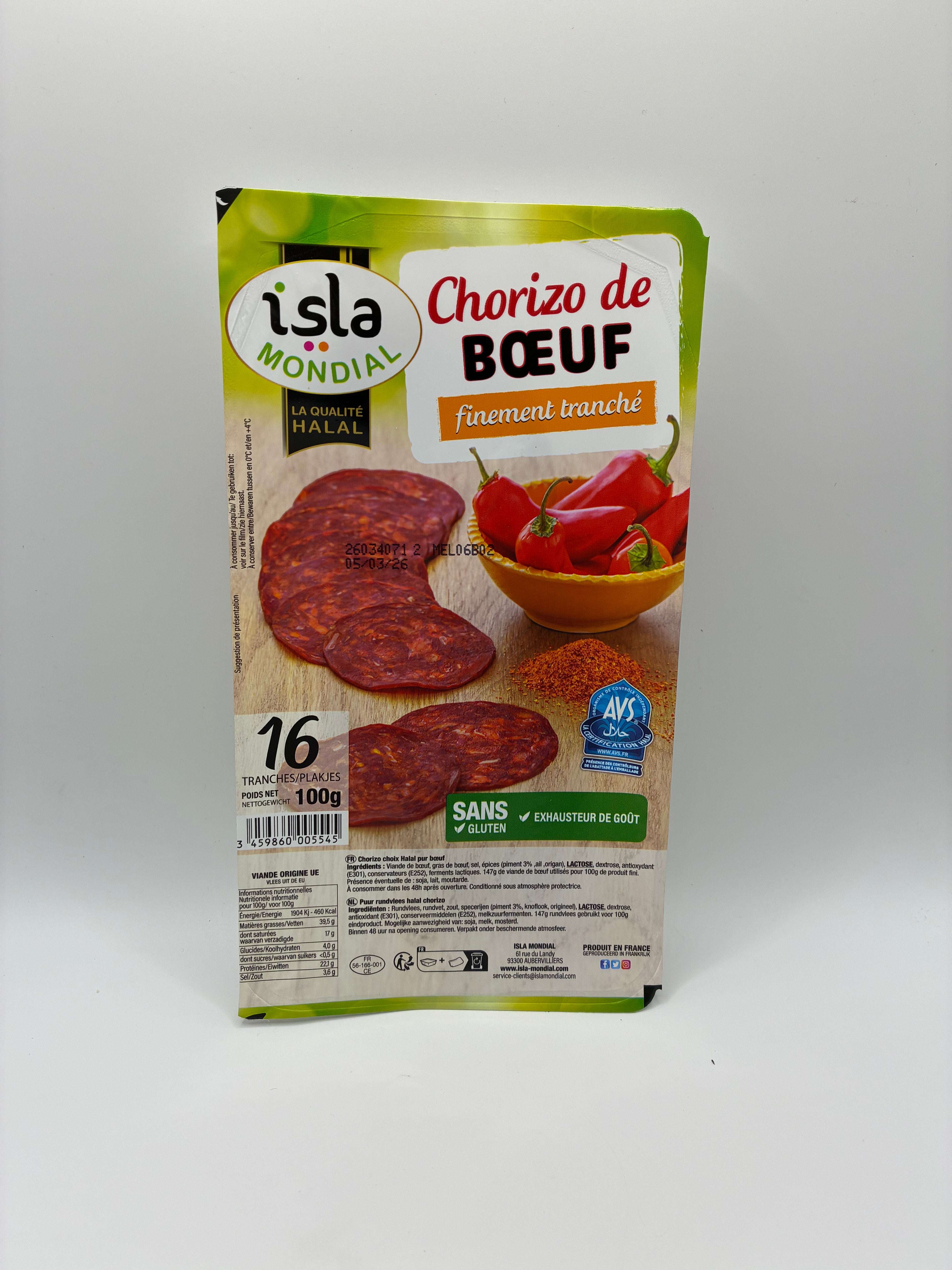 Chorizo de Bœuf 100g – Isla Mondial AVS