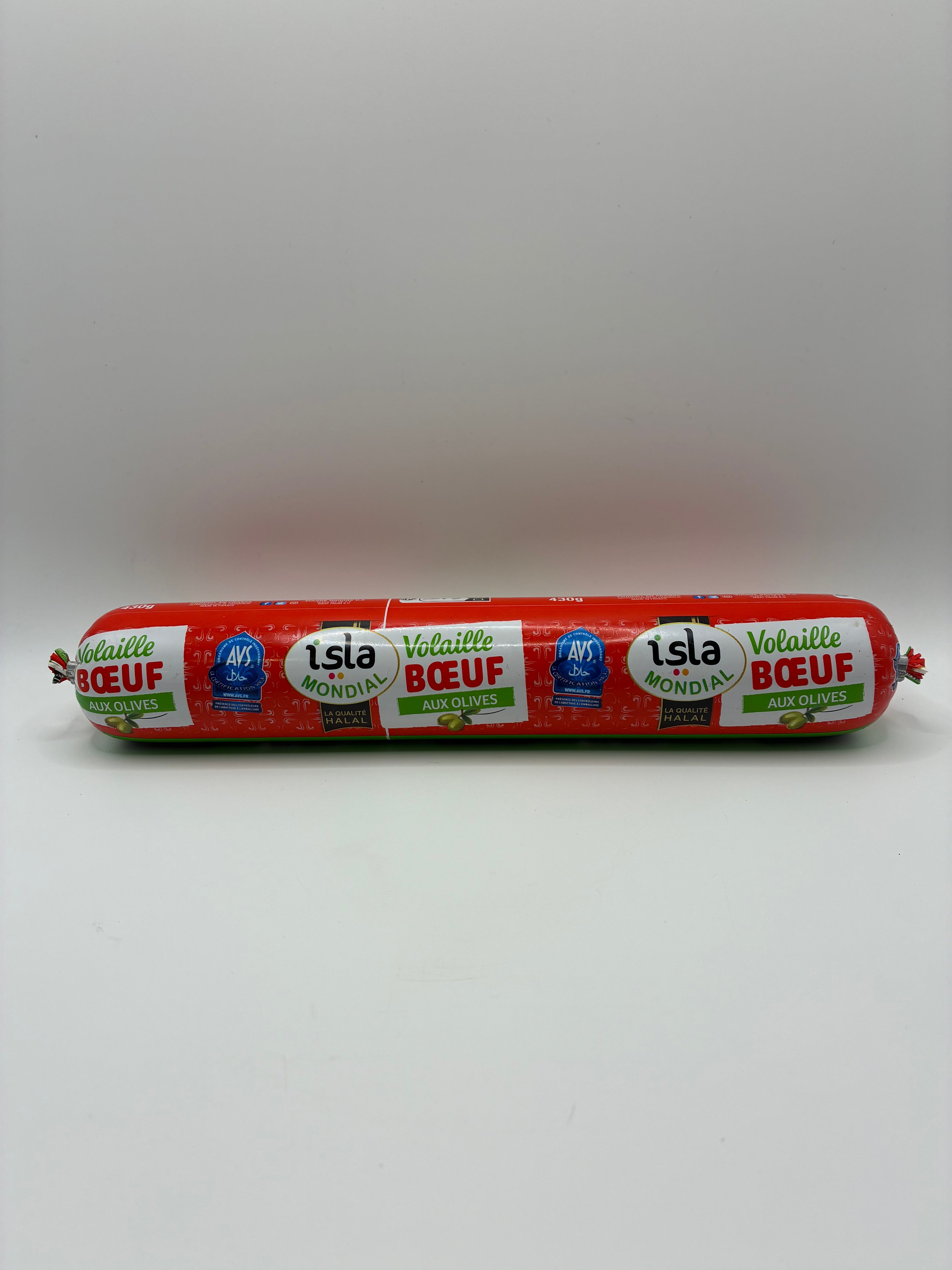 Saucisson Volailles &amp; Bœuf Oliv Halal 430g – Isla Mondial AVS