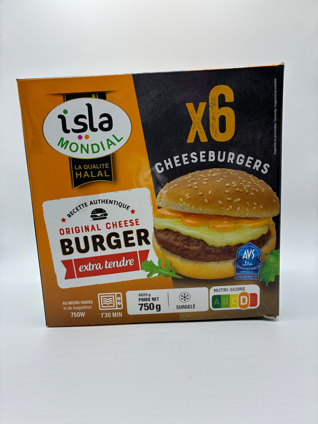 Original Cheeseburger 6 x 125g – Isla Mondial Halal AVS