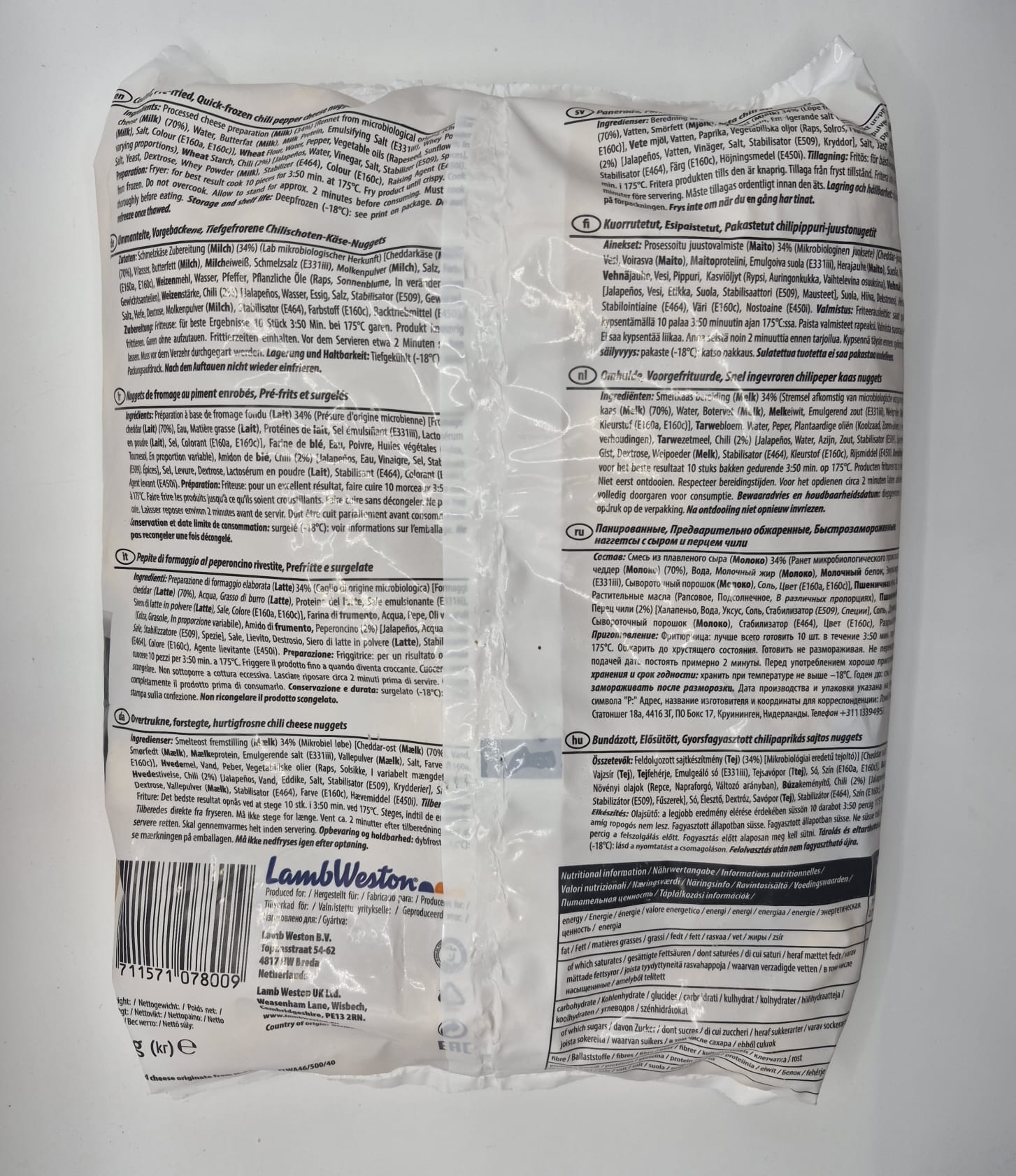 Chili Cheese Nuggets 1kg – Lambweston