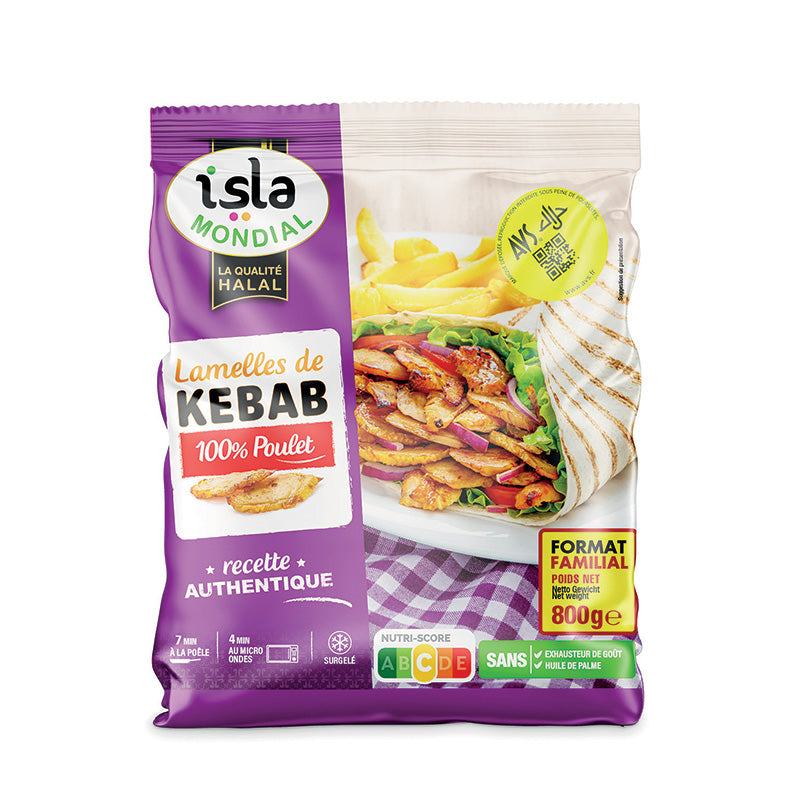 Lamelles Kebab 800g – Isla Mondial Halal AVS