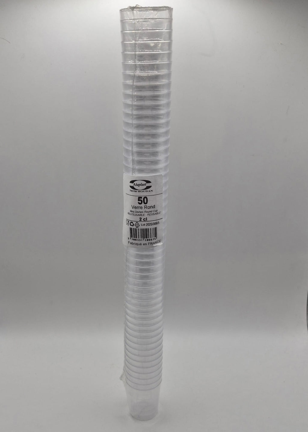 Verres ronds en plastique 5 cl