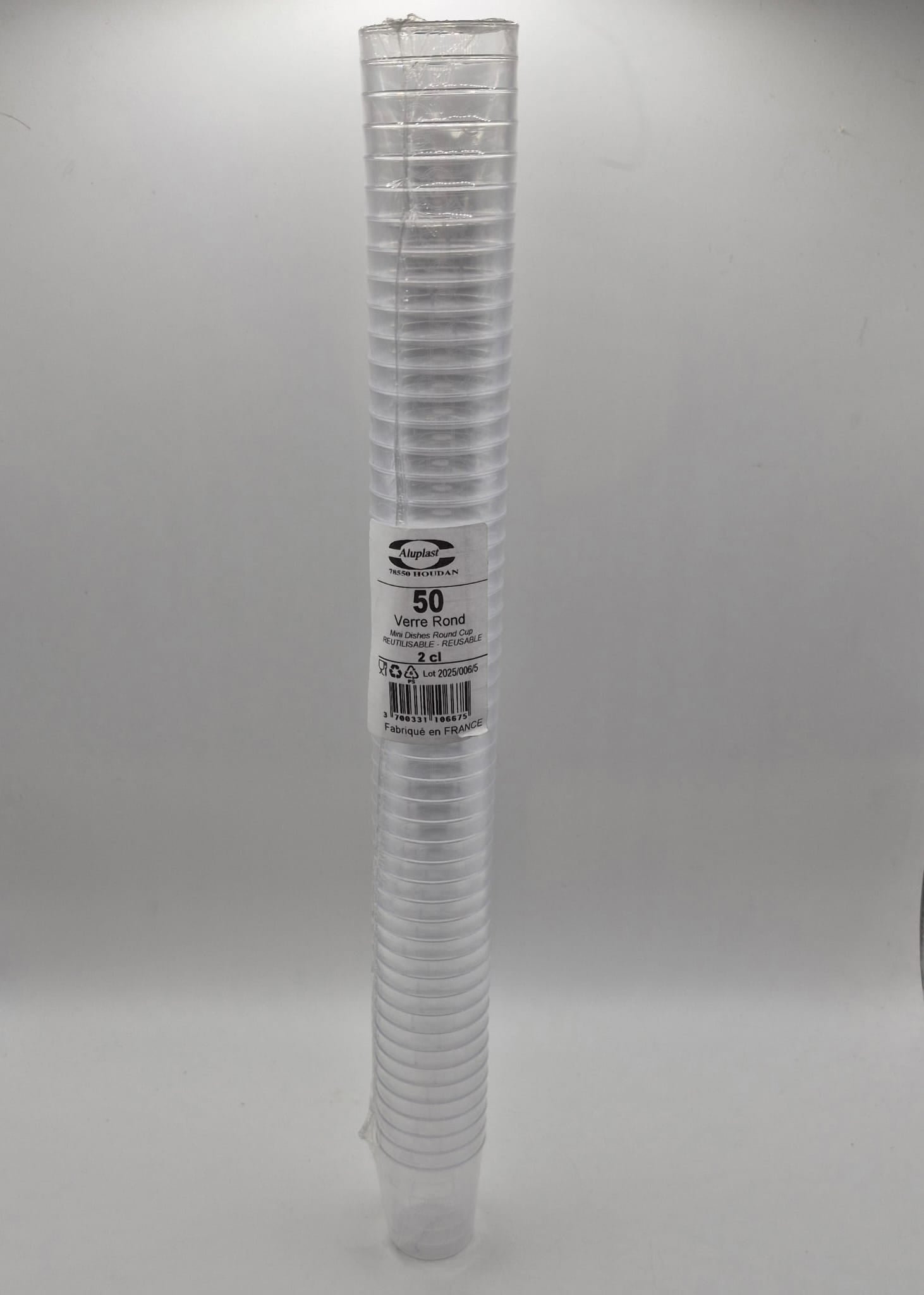 Verres ronds en plastique 5 cl