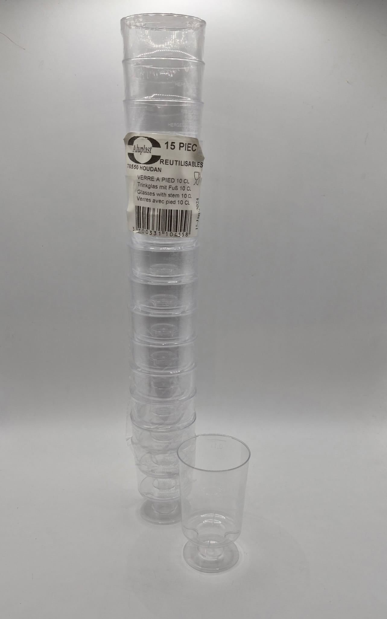 Verres à pied 10 cl (x15)