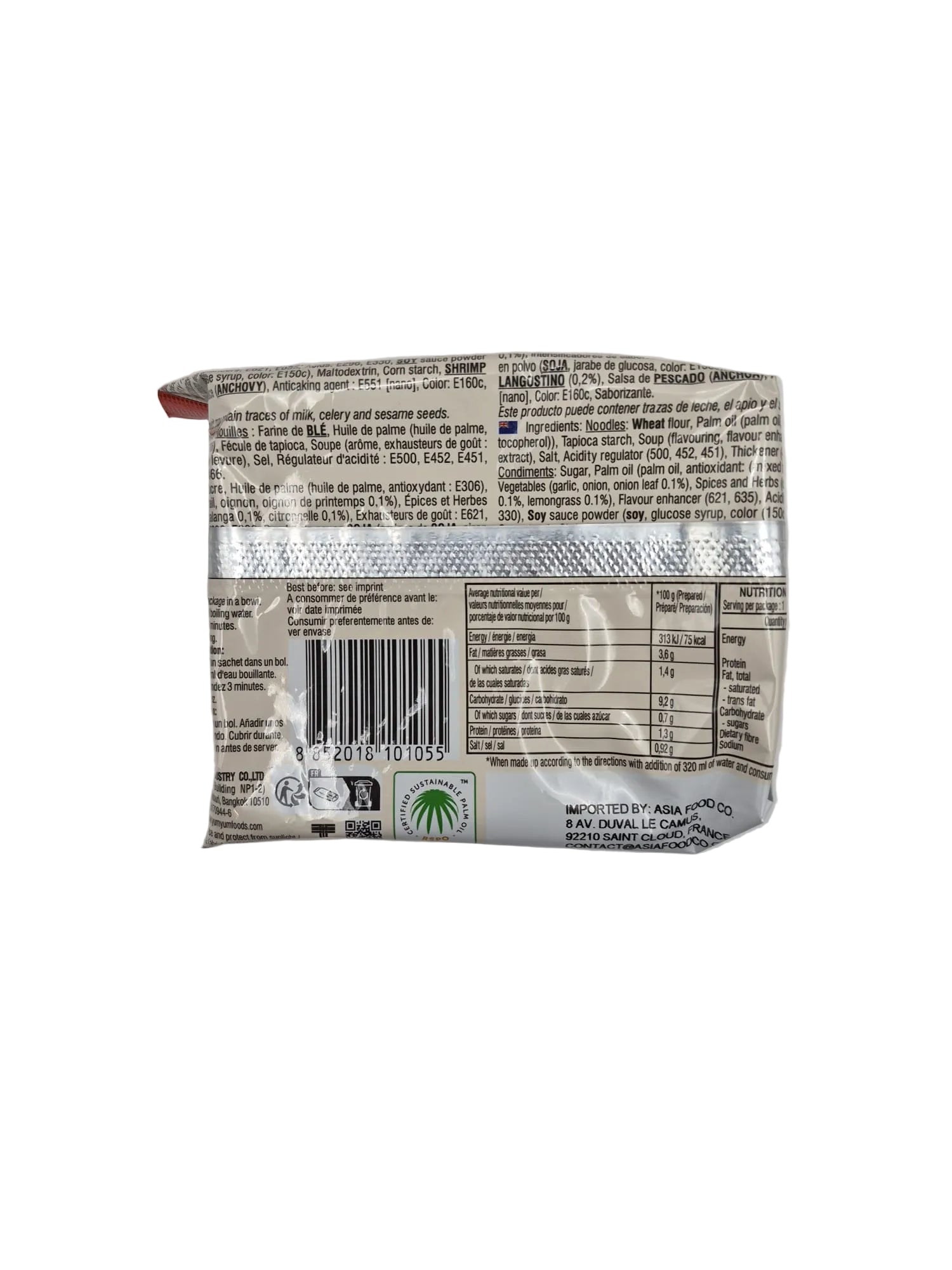 Nouilles Yum Yum Saveur crevette – 60 g