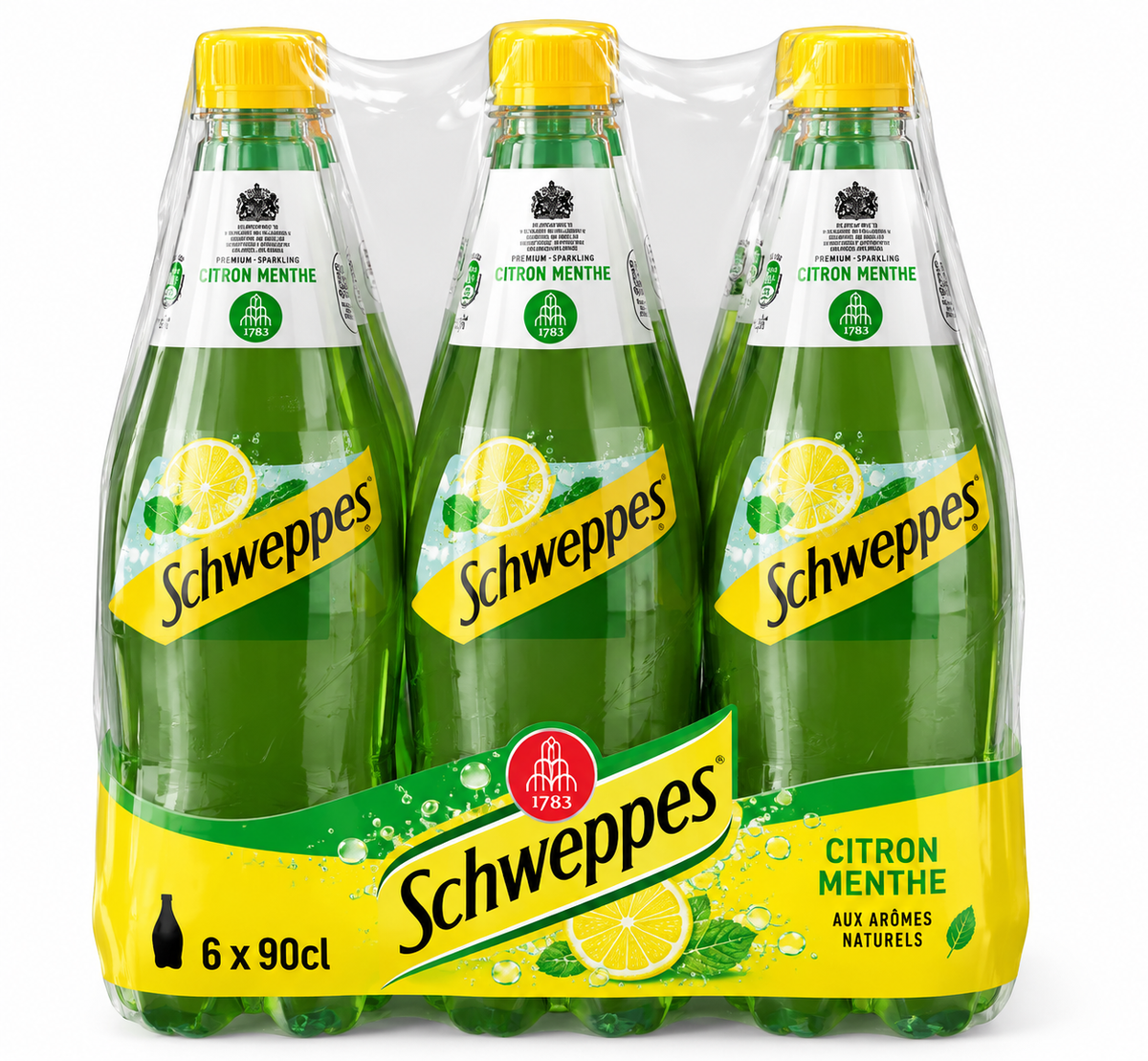 Schweppes Menthe Citron 900ml – Pack de 6