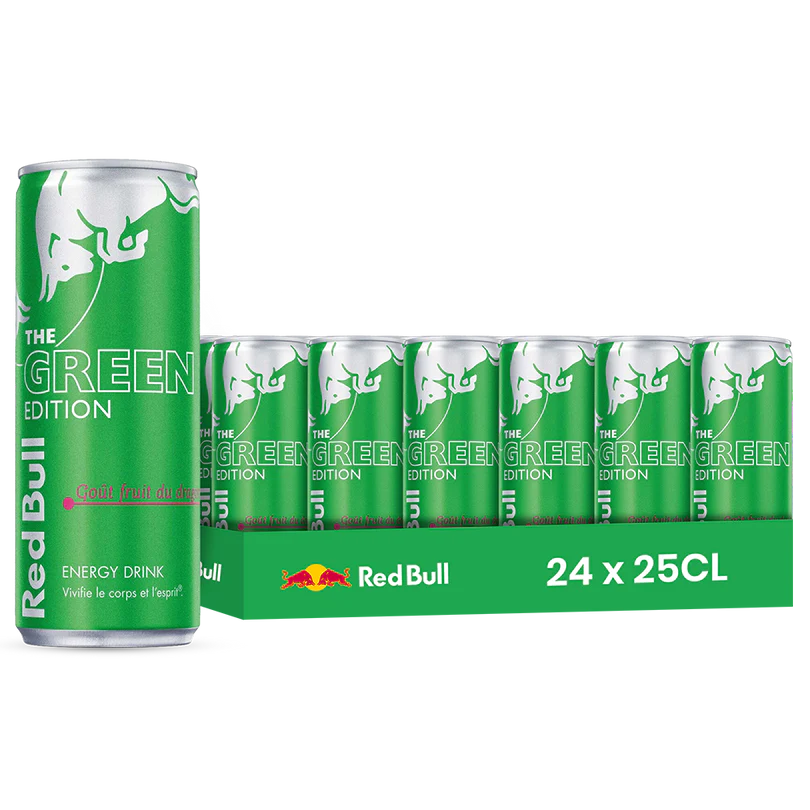 Red Bull Green Saveurs Fruit du Dragon 25cl – Pack de 24