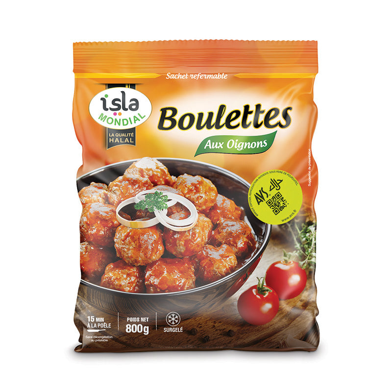 Boulettes de Bœuf aux Oignons 800g – Isla Mondial Halal AVS