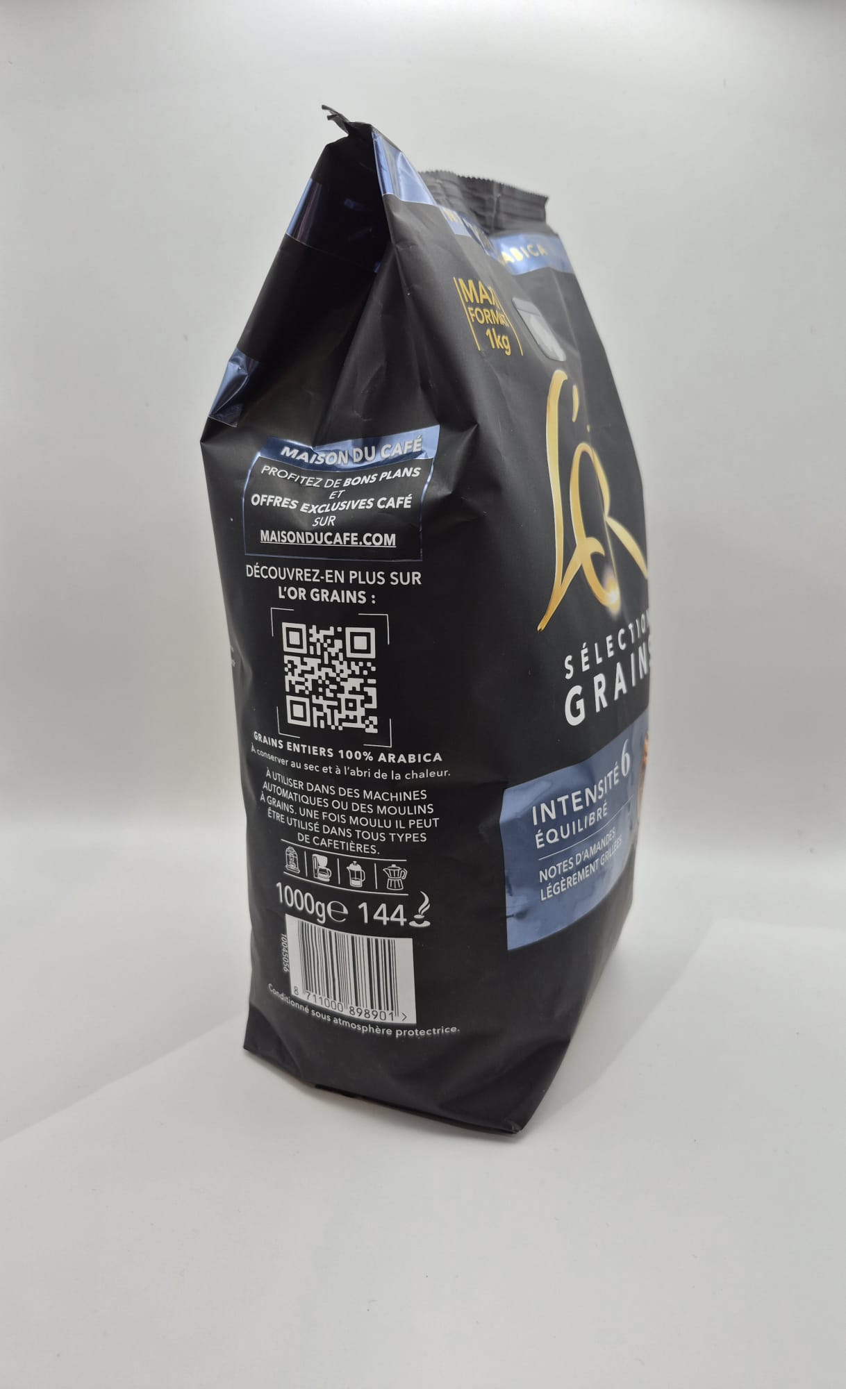 Café en Grains L’OR Maxi Format 1kg – Intensité 6