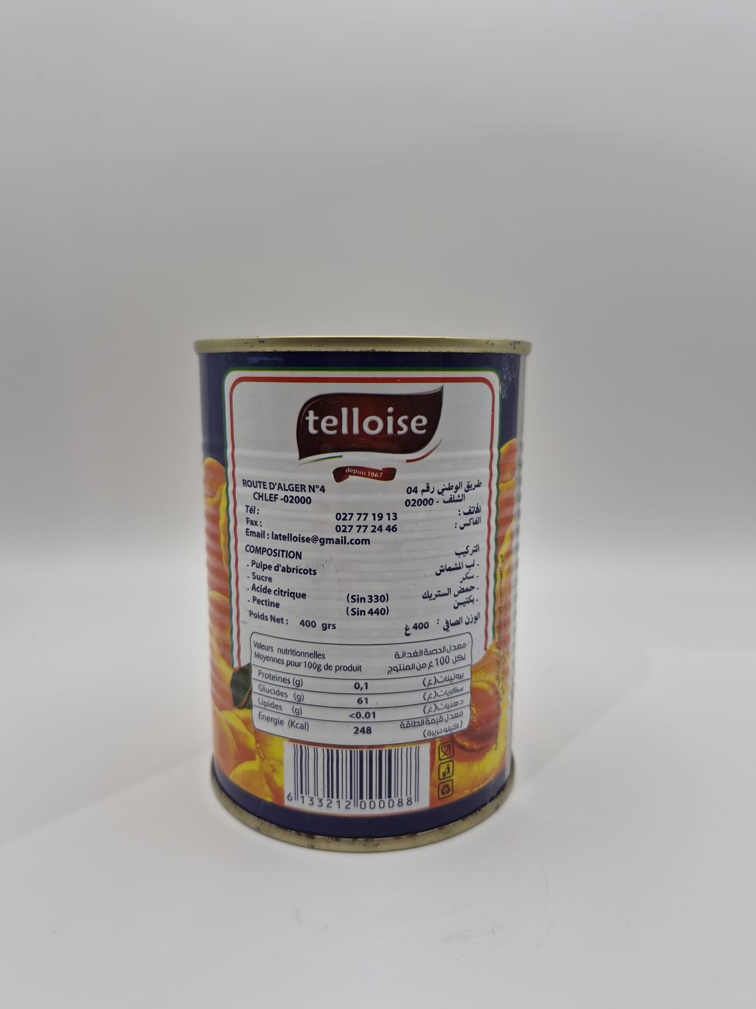 Confiture d’Abricot 400g – Telloise