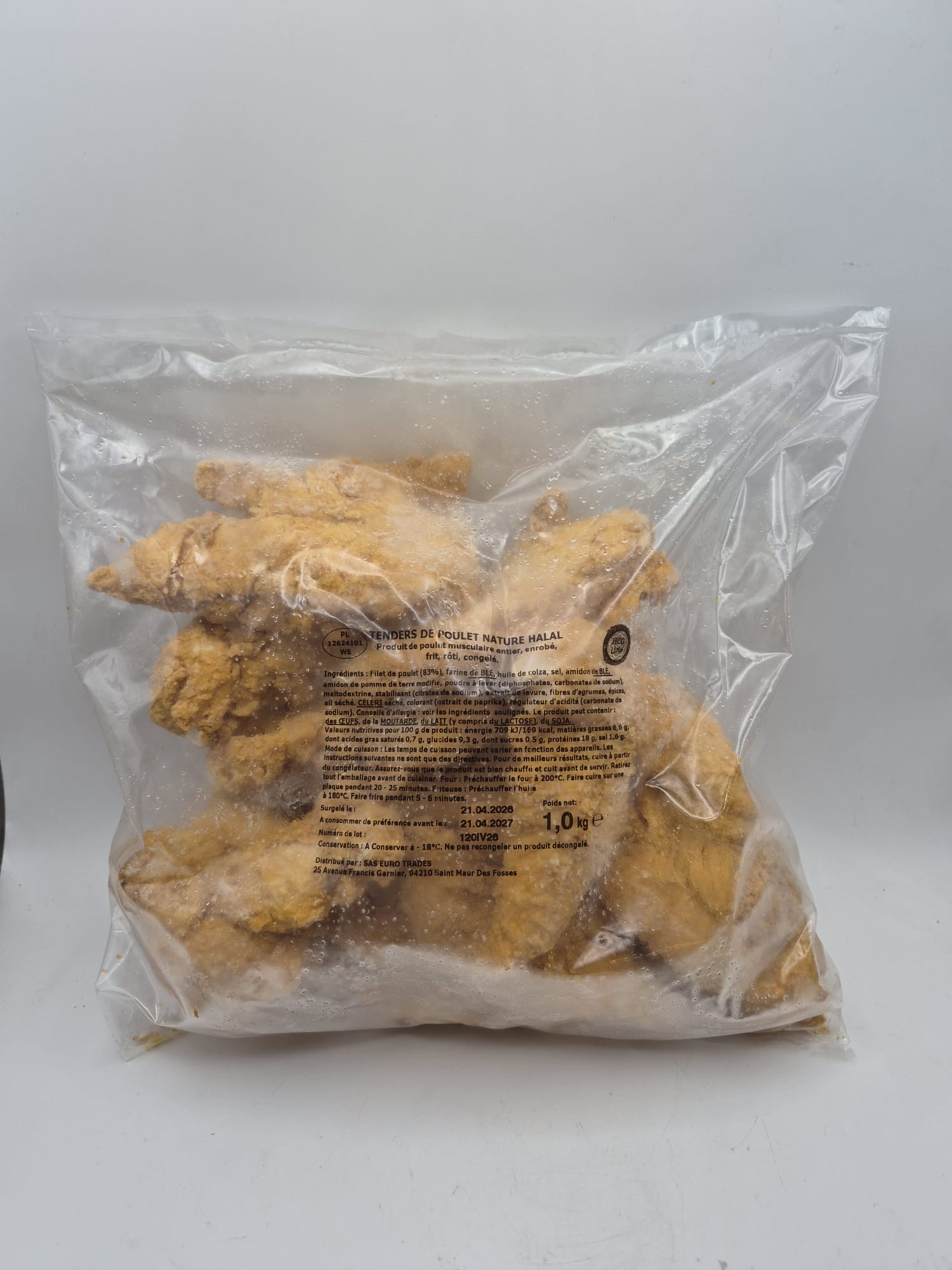 Tenders de Poulet Nature 1kg – Halal