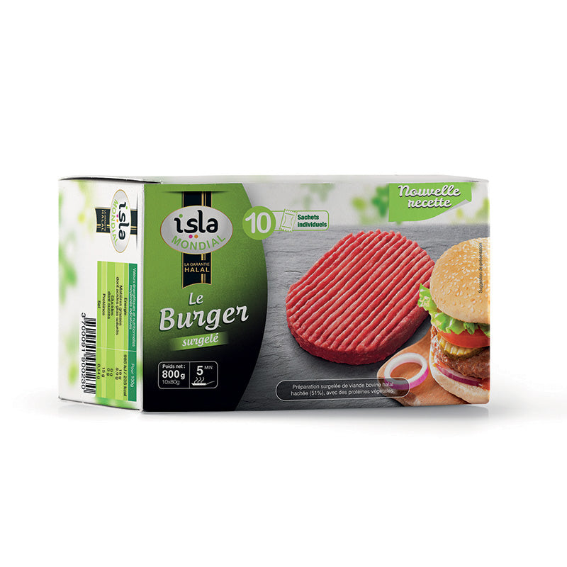 Steak Le Burger  10 x 80g – Isla Mondial Halal AVS
