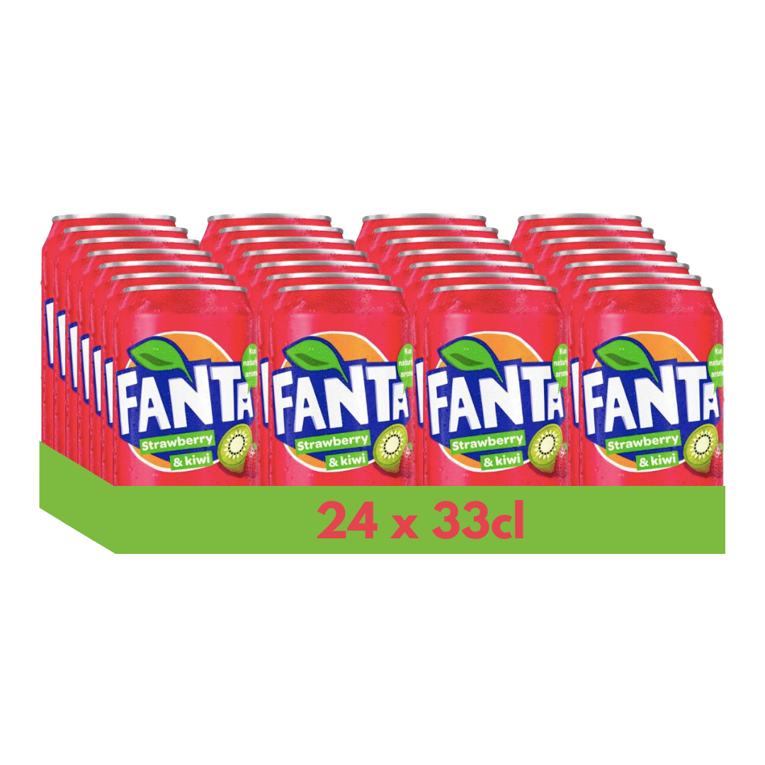 Fanta Fraise Kiwi 33cl – Pack de 24