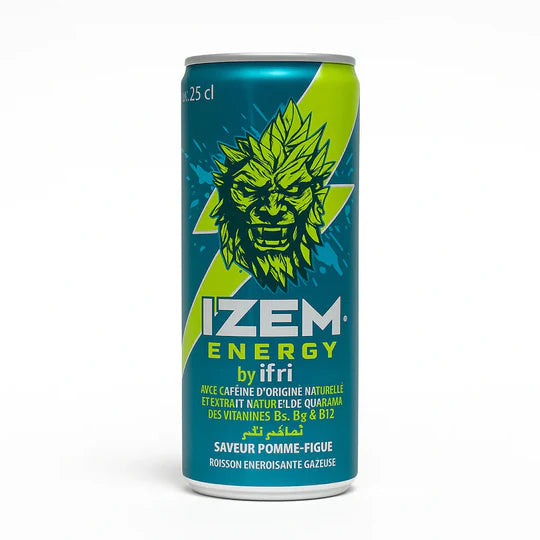 IZEM Energy Drink Pomme Figue 25cl – Pack de 6