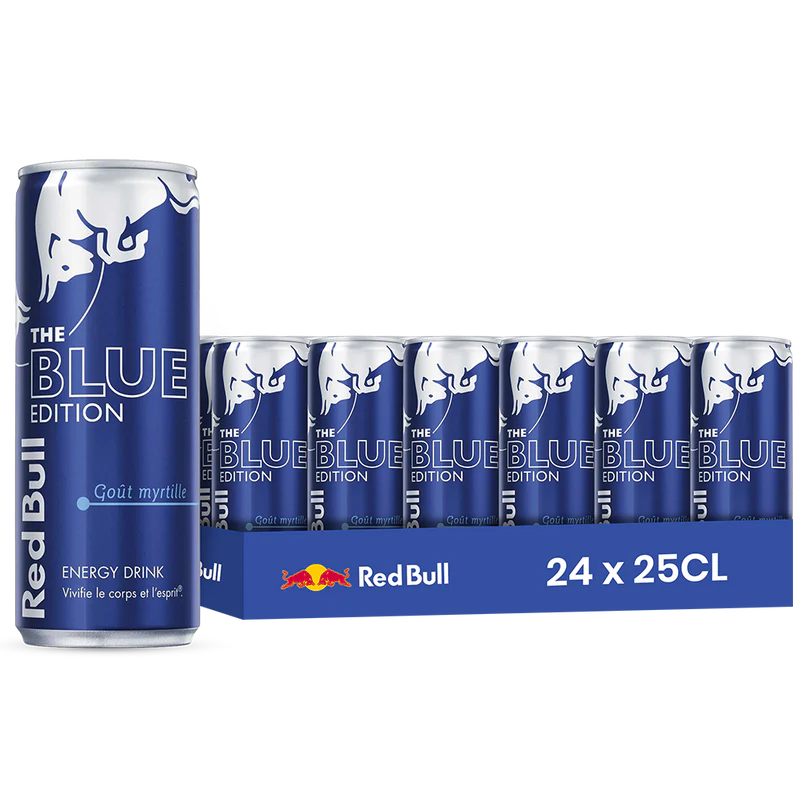 Red Bull Blue Saveurs Myrtille 25cl – Pack de 24