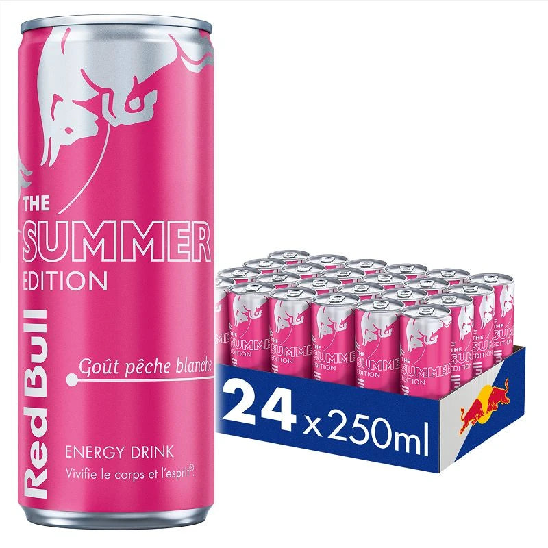 Red Bull Saveurs Pêche Blanche 25cl – Pack de 24