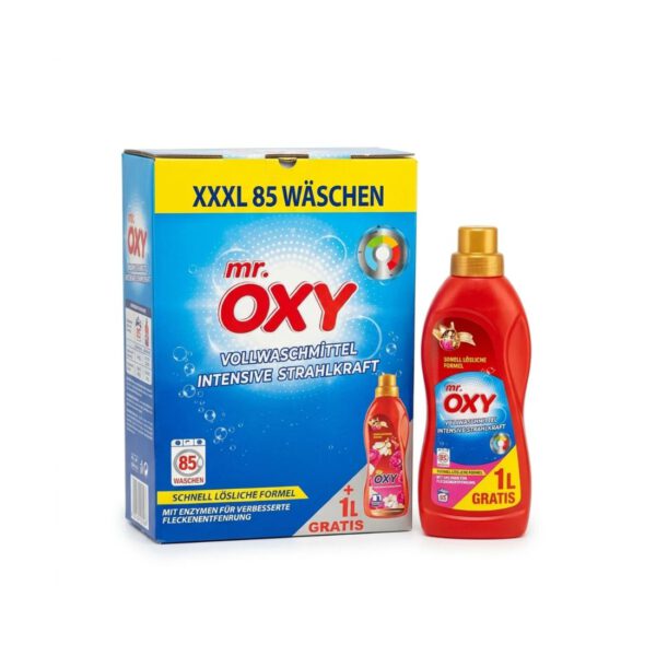 Lessive en Poudre + 1L Assouplissant Offert 5,1kg – Mr. OXY